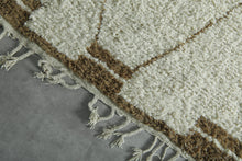 Custom Moroccan Beni Ourain Rug – Handwoven Wool Area Rug in Cream and Camel