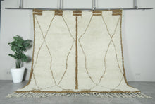 Custom Moroccan Beni Ourain Rug – Handwoven Wool Area Rug in Cream and Camel
