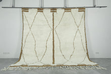 Custom Moroccan Beni Ourain Rug – Handwoven Wool Area Rug in Cream and Camel