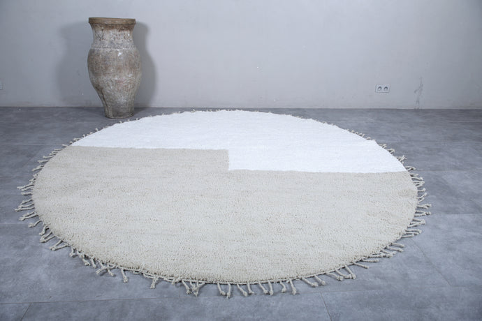 Moroccan blue round carpet - Custom handmade round rug
