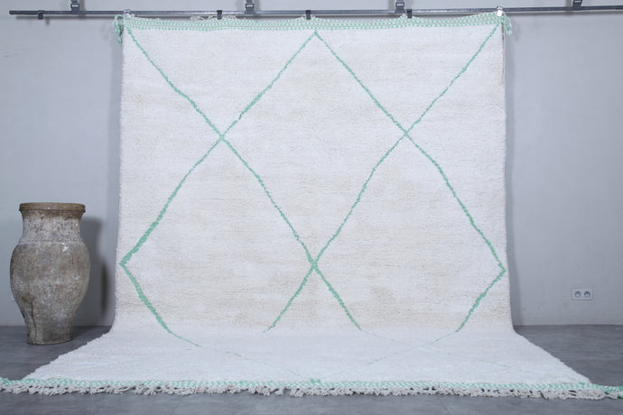 Diamond Pattern Hand-Knotted Moroccan Rug - Custom Wool Rug