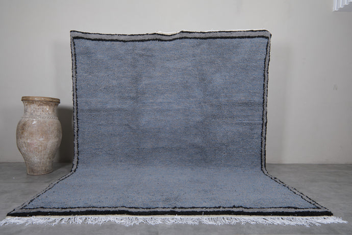 Blue Beni Ourain Moroccan Rug - Handmade Berber Carpet