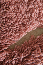 Custom Pink Moroccan Rug – Handmade Wool Berber Carpet with Ivory Stripes