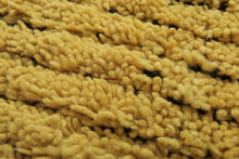 Handwoven yellow and black striped Moroccan rug - Custom size