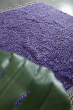 Handwoven Moroccan Rug - Purple Shaggy Wool Carpet - Custom Rug