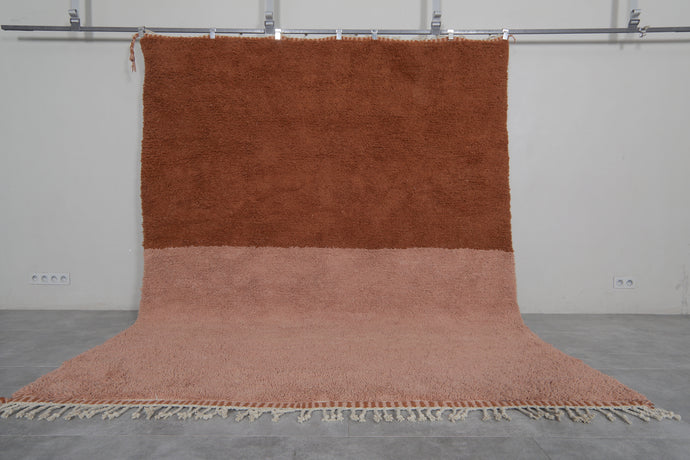 Custom Handmade Two-Toned Wool Rug - Beni Ourain Moroccan Carpet