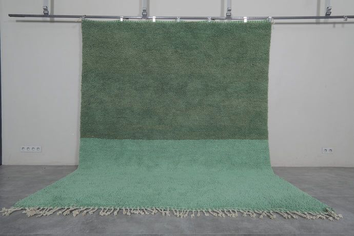 Two-Toned Green Moroccan Rug - Handmade Berber Carpet Shag