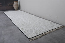 White wool custom size Moroccan rug – Minimalist handmade design