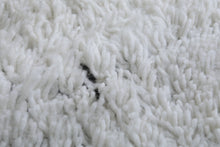 White wool custom size Moroccan rug – Minimalist handmade design