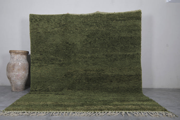 Dark Green Handwoven Berber Rug - Custom Moroccan Rug