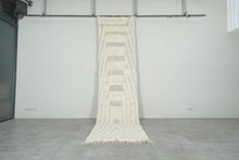 Moroccan runner rug in cream & gray - Custom size