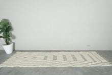 Moroccan runner rug in cream & gray - Custom size