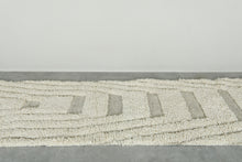 Moroccan runner rug in cream & gray - Custom size