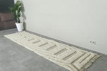 Moroccan runner rug in cream & gray - Custom size