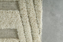 Moroccan runner rug in cream & gray - Custom size