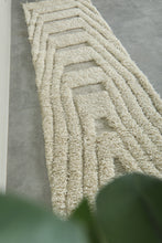 Moroccan runner rug in cream & gray - Custom size