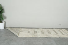 Moroccan runner rug in cream & gray - Custom size