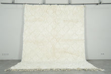 Custom Handwoven Moroccan Rug – Minimalist Cream/White Shaggy Wool Carpet
