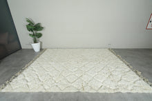 Custom Handwoven Moroccan Rug – Minimalist Cream/White Shaggy Wool Carpet