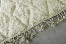 Custom Handwoven Moroccan Rug – Minimalist Cream/White Shaggy Wool Carpet