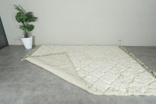 Custom Handwoven Moroccan Rug – Minimalist Cream/White Shaggy Wool Carpet