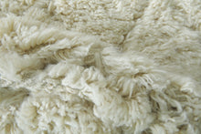 Custom Handwoven Moroccan Rug – Minimalist Cream/White Shaggy Wool Carpet