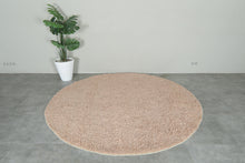 Blush Pink Round Rug – Hand-Woven Boho Berber Carpet - Custom Moroccan Rug