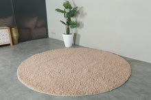 Blush Pink Round Rug – Hand-Woven Boho Berber Carpet - Custom Moroccan Rug