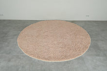 Blush Pink Round Rug – Hand-Woven Boho Berber Carpet - Custom Moroccan Rug