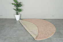 Blush Pink Round Rug – Hand-Woven Boho Berber Carpet - Custom Moroccan Rug