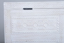 Vintage Moroccan chest  H 27.9 inches x W 51.1 inches x D 14.5 inches