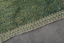 Custom green runner rug - Handwoven wool in earthy tones