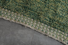 Custom green runner rug - Handwoven wool in earthy tones