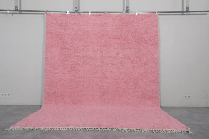 Vibrant Pink Custom Moroccan Berber Rug - Handmade Wool Rug
