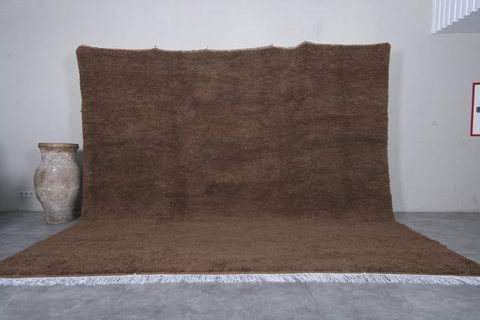 Authentic Berber Rug - Handmade Brown Moroccan Carpet
