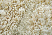 Moroccan Wool Rug – Soft Cream Grid Design - Custom Handwoven Rug