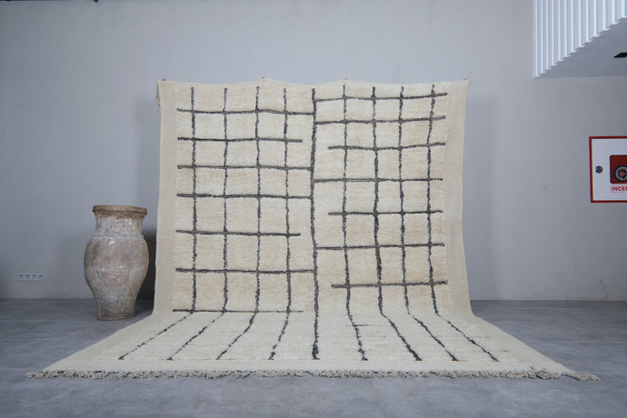 Beni ourain rug ivory - All wool berber rug - Moroccan rug cream