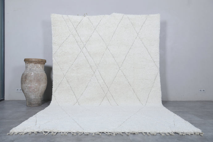 Handwoven Moroccan Rug - Custom White Wool Rug