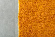 Handmade mustard yellow Moroccan wool rug - Custom size