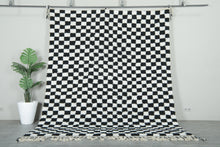 Handwoven Moroccan Rug - Custom Rug - Checkered rug