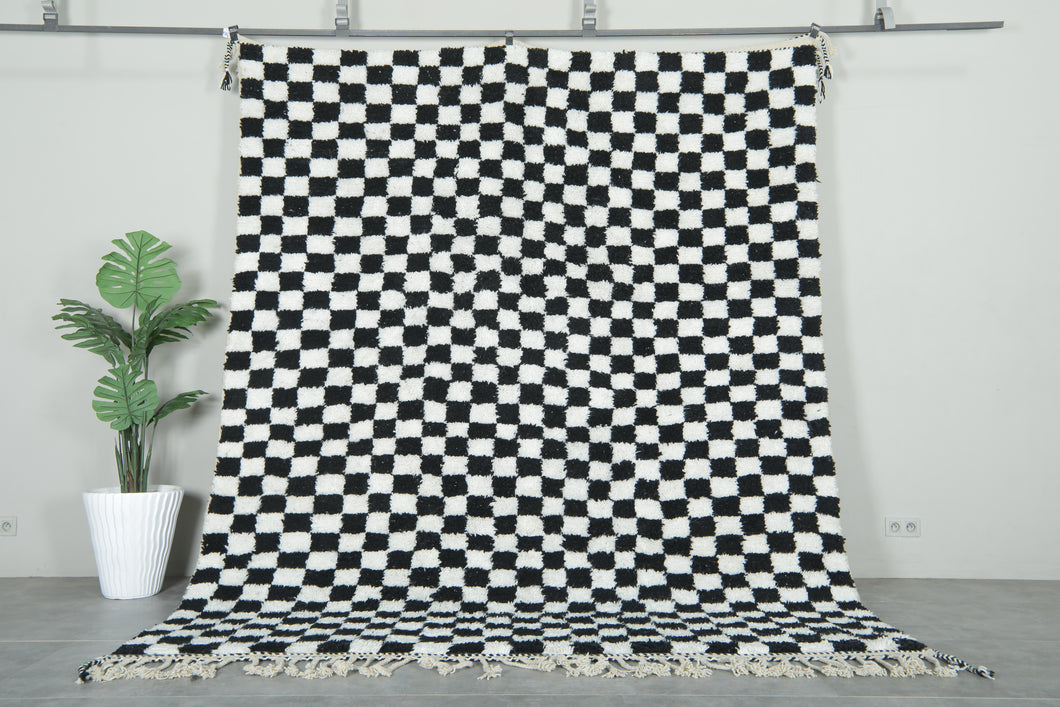 Handwoven Moroccan Rug - Custom Rug - Checkered rug