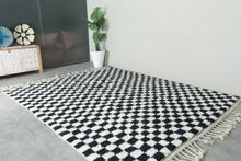 Handwoven Moroccan Rug - Custom Rug - Checkered rug