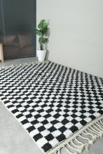Handwoven Moroccan Rug - Custom Rug - Checkered rug