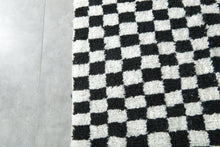 Handwoven Moroccan Rug - Custom Rug - Checkered rug