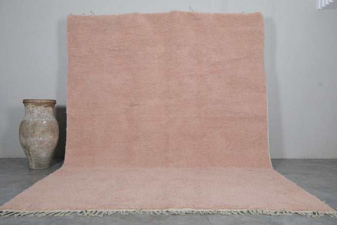 Blush Pink Moroccan Rug – Hand-Knotted Custom Wool Carpet
