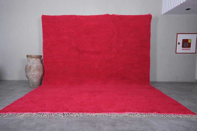 Handmade Moroccan Rug - Vibrant Red Custom Area Rug