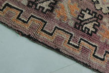 Handmade wool berber runner rug 5x12 feet - Pink moroccan tribal design -