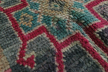 Colorful Berber wool rug 5x6 feet - Handmade Moroccan tribal rug -
