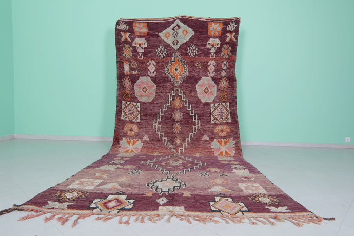 Vintage moroccan rug 5.9 x 12.4 feet - Handmade berber wool rug