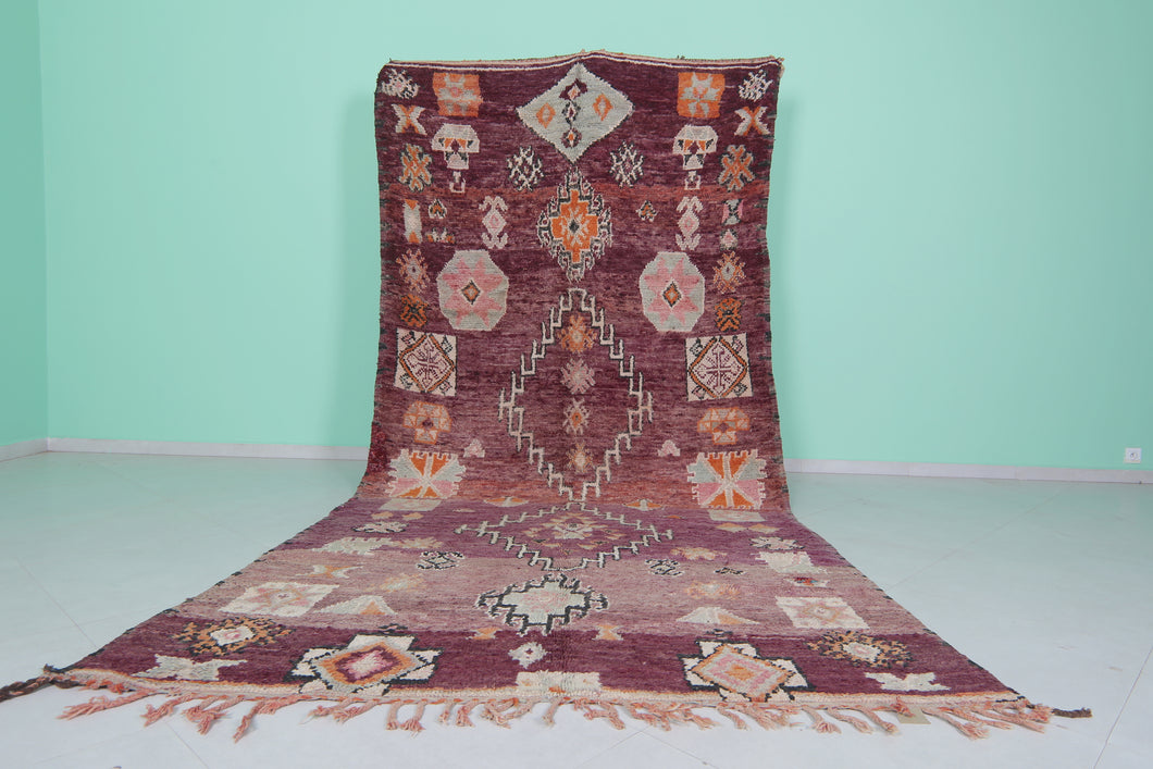 Vintage moroccan rug 5.9 x 12.4 feet - Handmade berber wool rug